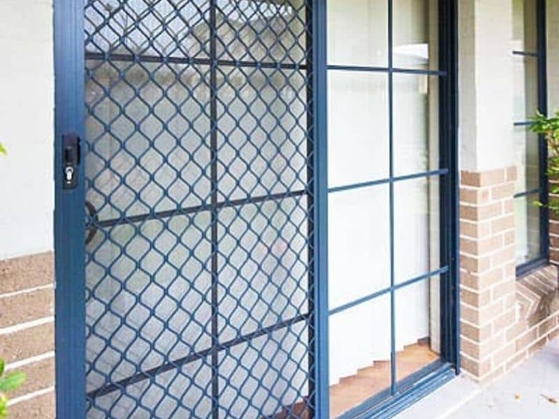 Blue Diamond grille doors with mesh Campbelltown