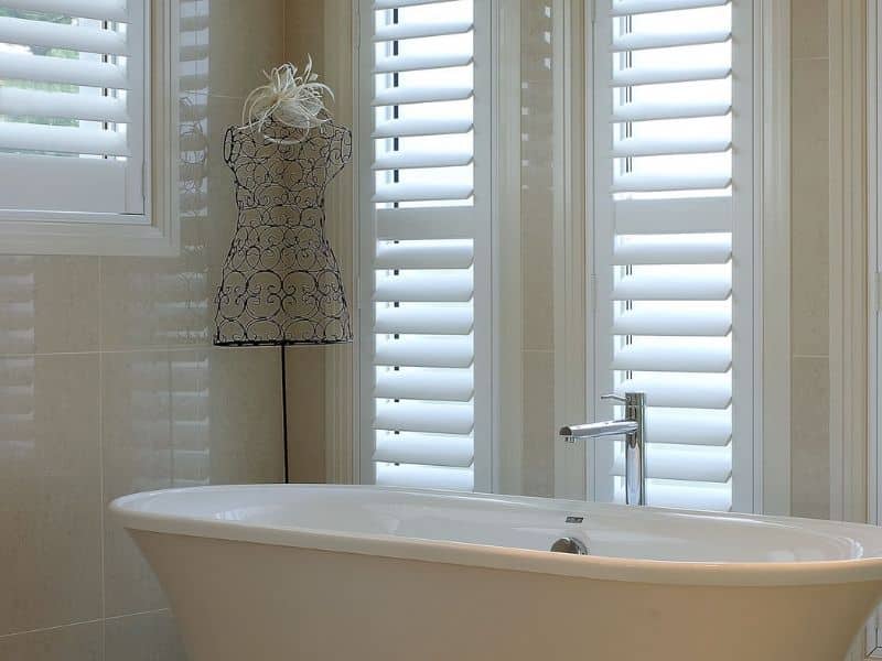 Plantation Shutters in the bathroom Campbelltown